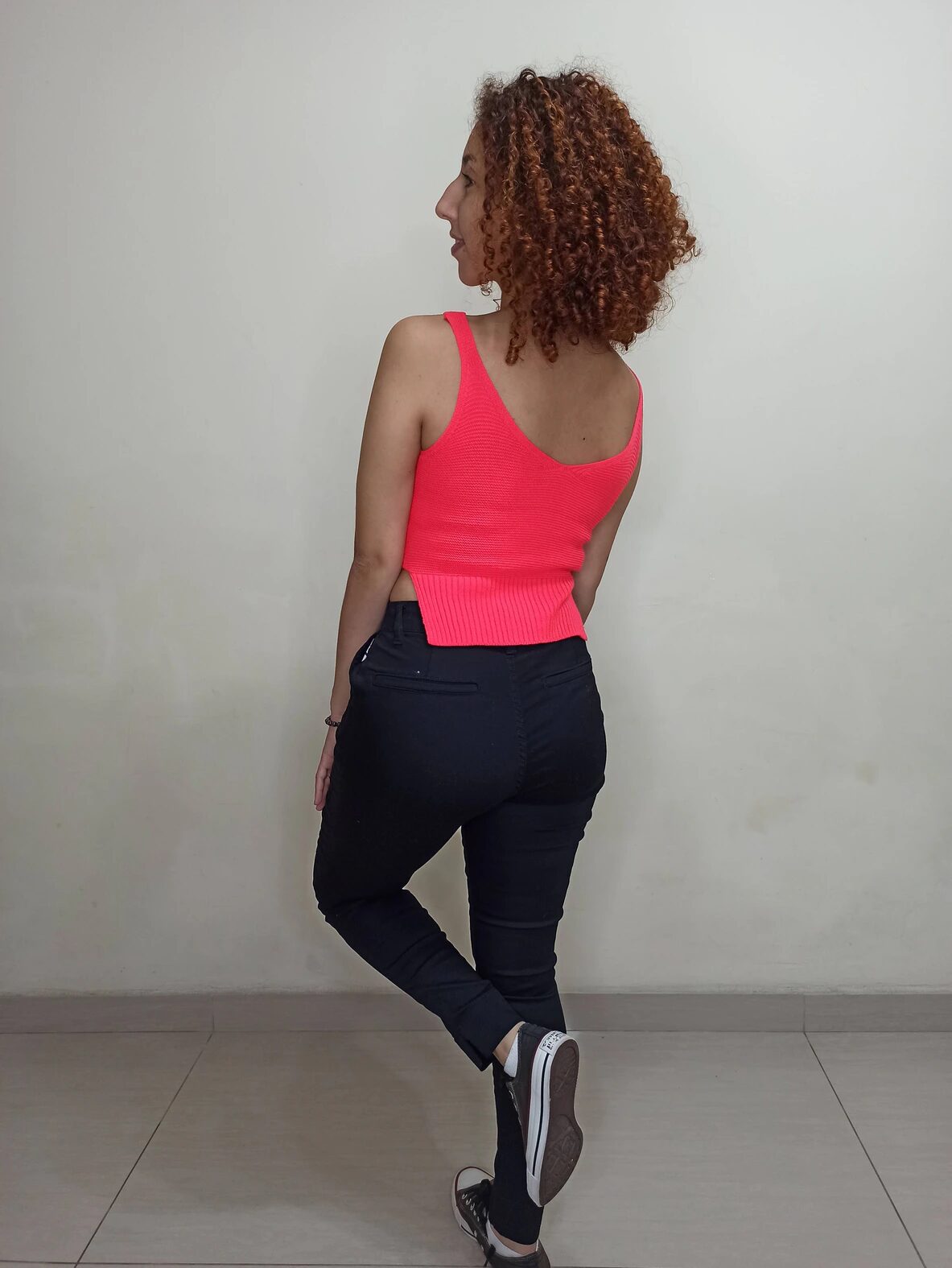 Calça Cigarrete Feminina Jeans com Lycra Acetinado Semi Social