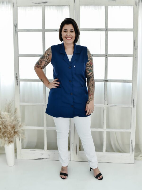 Bata Regata Feminina em Gabardine Cavada Enfermeira Padrão