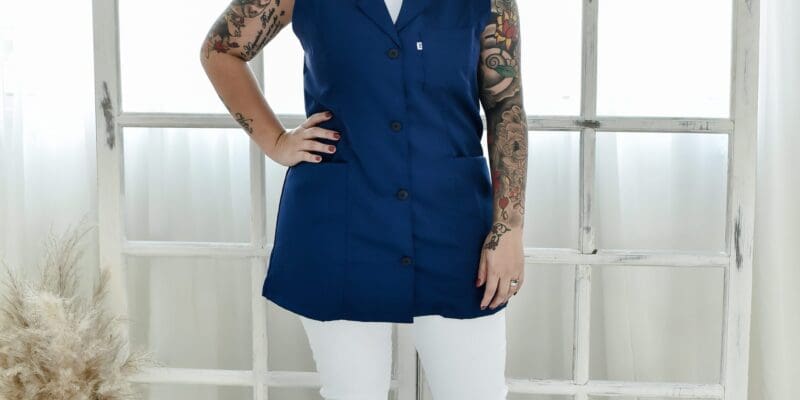Bata Regata Feminina em Gabardine Cavada Enfermeira Padrão