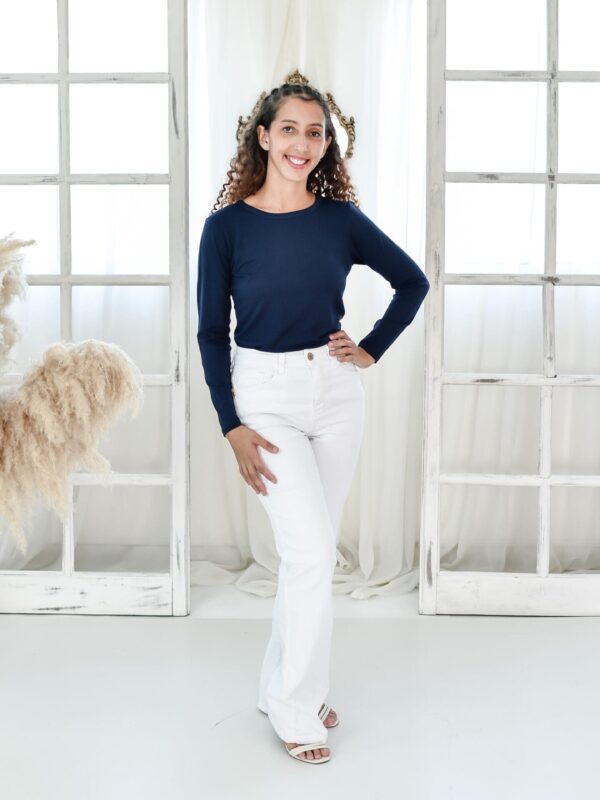 Calça Flare Feminina Jeans Cintura Média