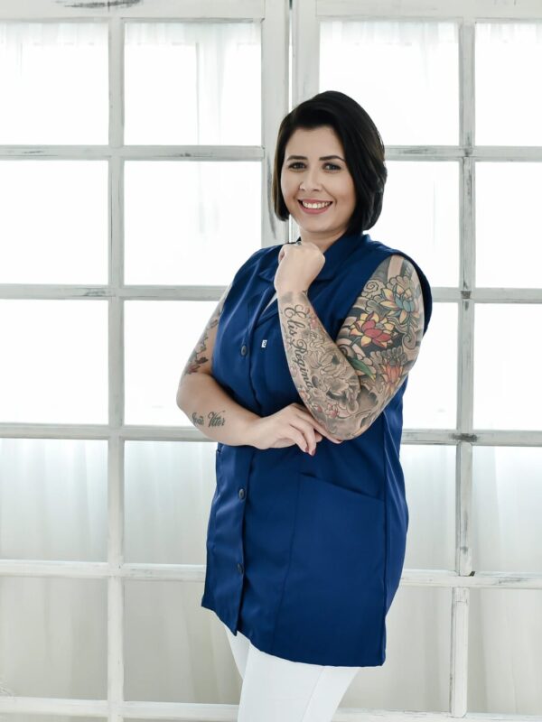 Bata Regata Feminina em Gabardine Cavada Enfermeira Padrão (484)