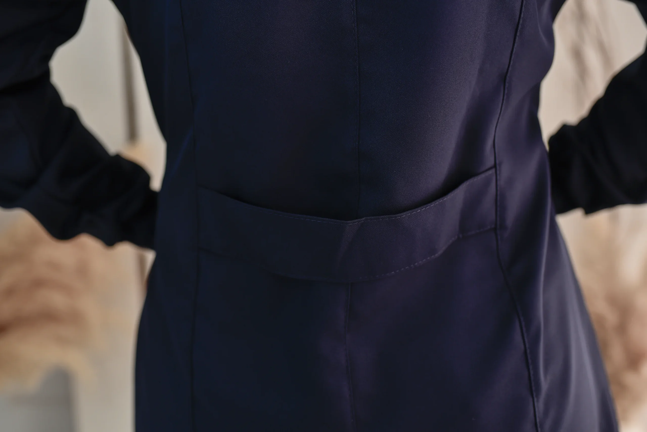 Jaleco Manga Longa Feminino em Gabardine Gola Padre e Punho Australia - 28