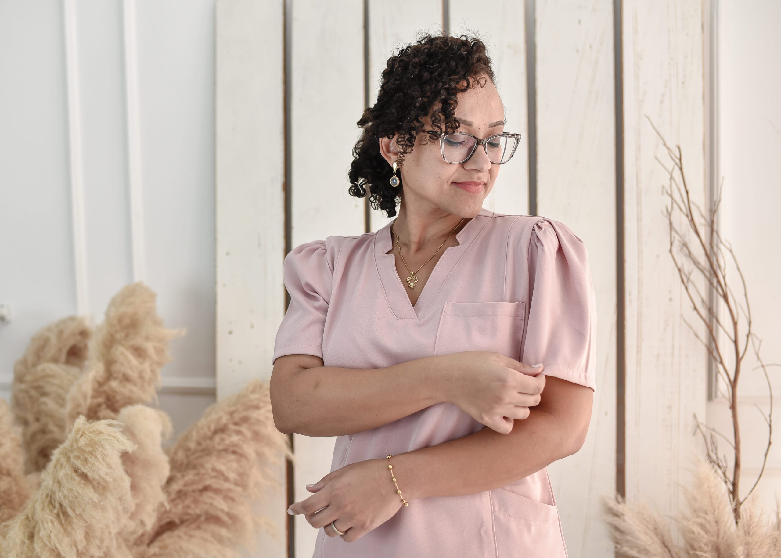 Pijama Cirúrgico Manga Curta Feminino em Gabardine com Stretch Jogger Dinamarca - Imagem 36