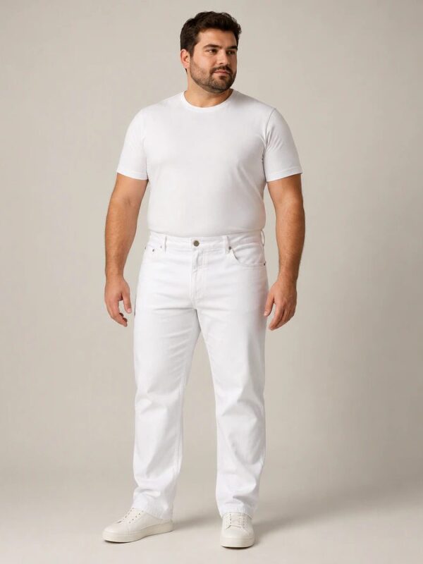 Calça Reta Masculina Jeans Tradicional Básica Plus (13331)