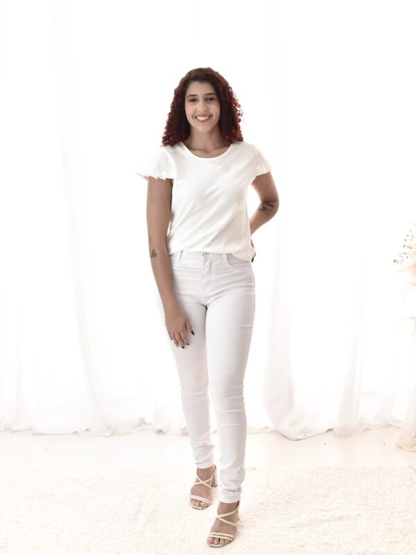 Calça Skinny Feminina Jeans com Lycra Push Up Lisa