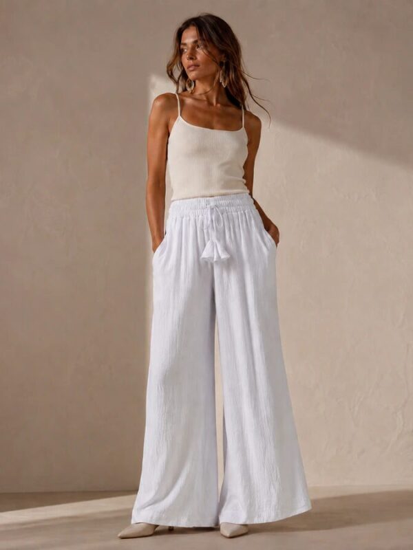 Calça Pantalona Feminina em Duna