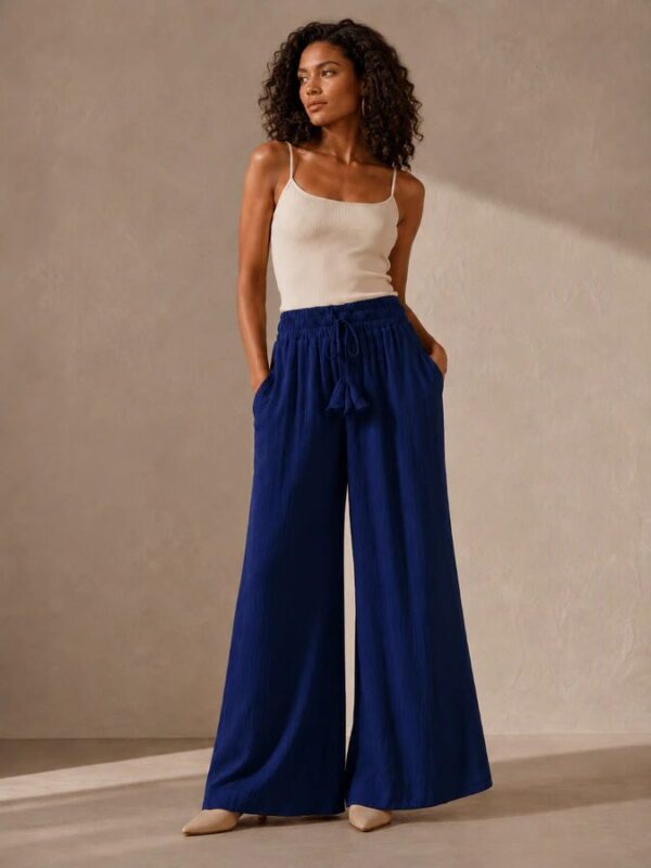 Calça Pantalona Feminina em Duna